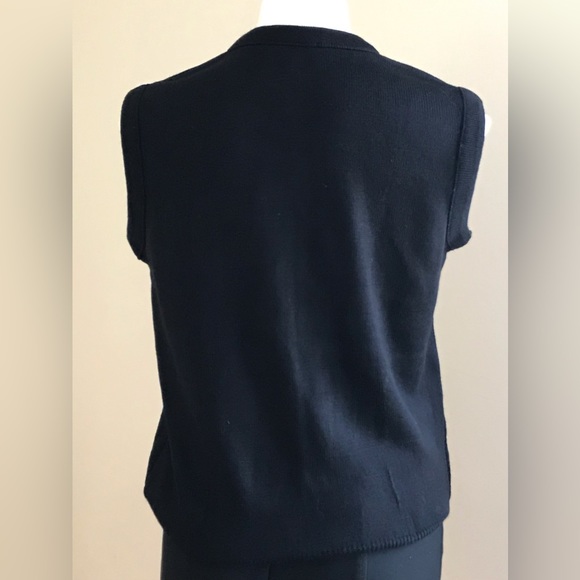 Cobmex Black Youth V Neck VestSweater  Size Youth  X Large - Picture 5 of 10